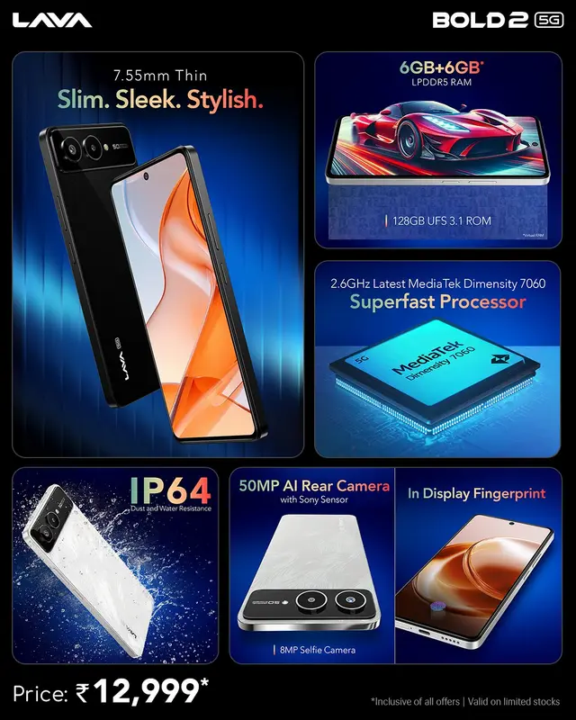 Lava Bold 2 5G startet in Indien für 12.999 INR