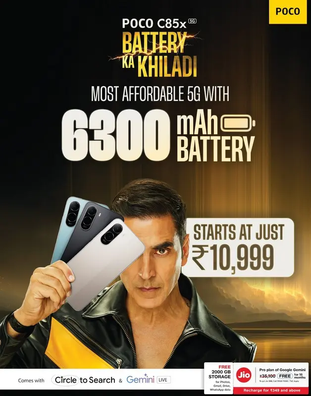 Poco C85x massiver 6.300mAh Akku