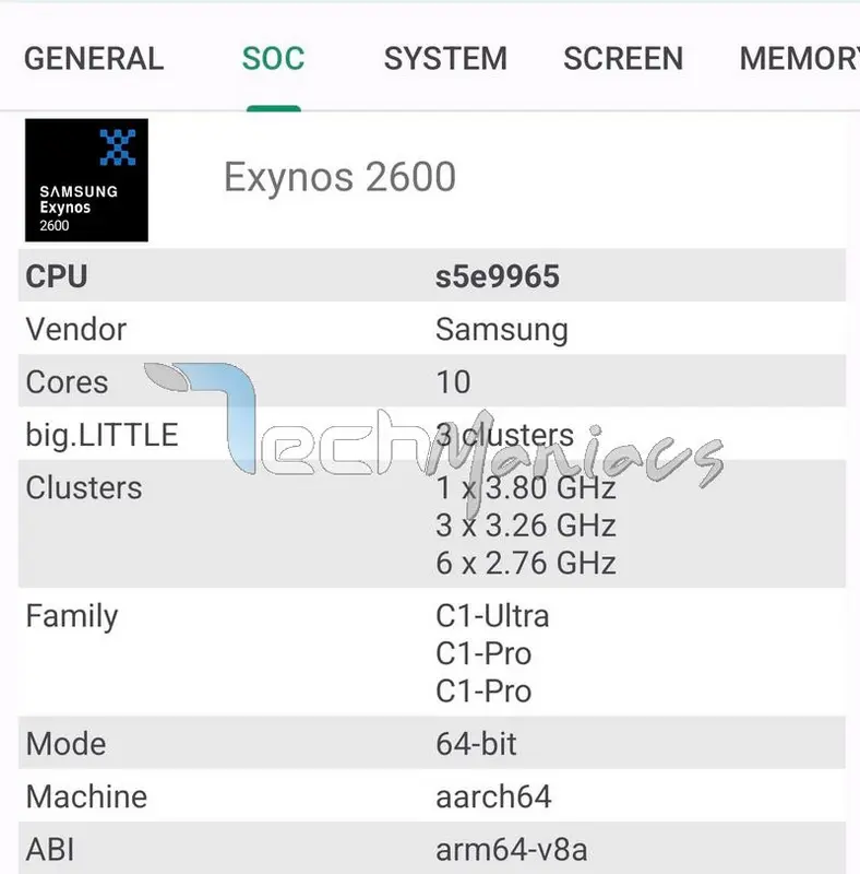 Snapdragon 8 Elite Gen 5 vs Exynos 2600 Chipset-Info